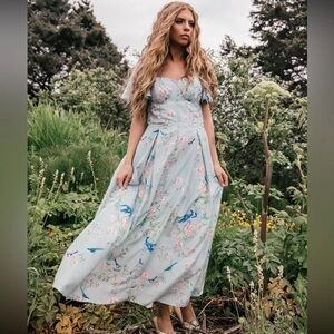 JESSKAE Floral ‘You Can Fly’ Midi Dress